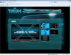 Monster Cable TRON Microsite - Video with Audio
